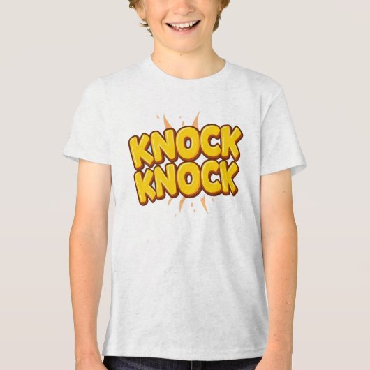 Knock knock Tri-Blend shirt (Voorkant)