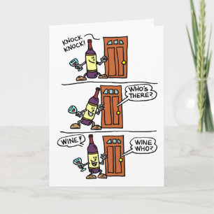 Knock Knock Wine viert geen Vaderdag Kaart