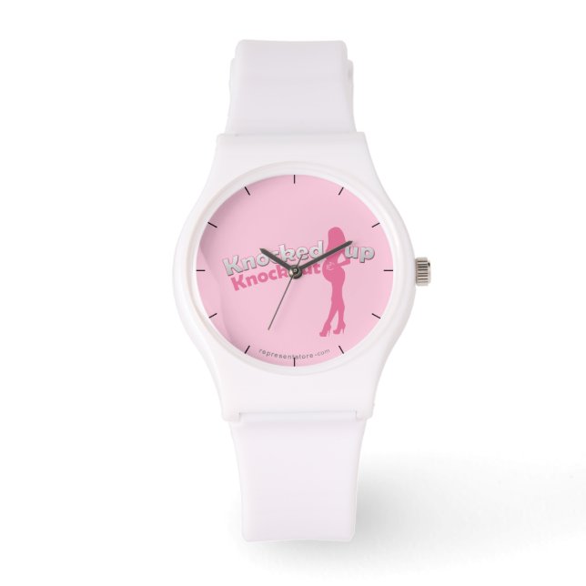 Knock-out Baby shower Moeder-to-be Horloge (Voorkant)