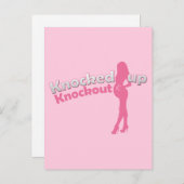Knock-out Baby shower Moeder-to-be Uitnodiging Briefkaart (Voorkant / Achterkant)