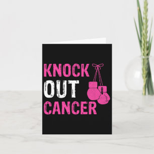 Knock out boxing Fight Pink Ribbon Breast Cancer A Kaart