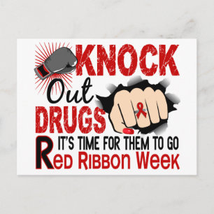 Knock Out Drugs Vrouw Fist Briefkaart