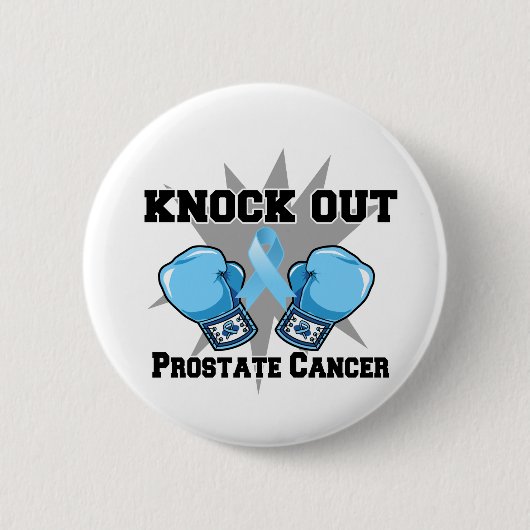 Knock Out Prostate Cancer Ronde Button 5,7 Cm (Voorkant)