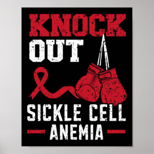 Knock-out sikkelcelanemie bloedaandoening sikkelce poster