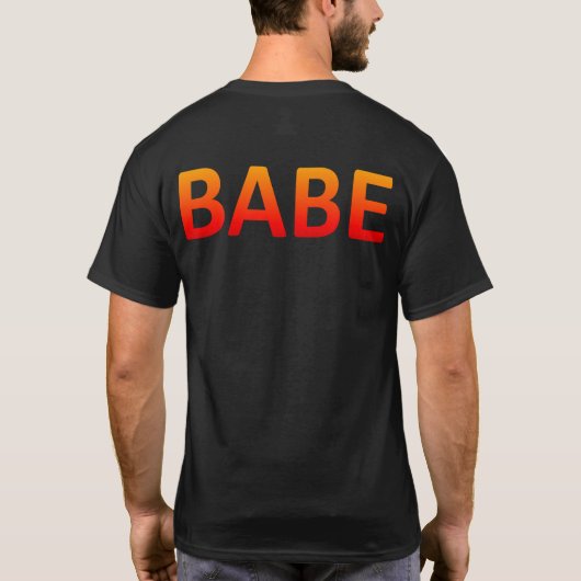 Knockout Boek Bash "BABE" terug T-shirt (Achterkant)