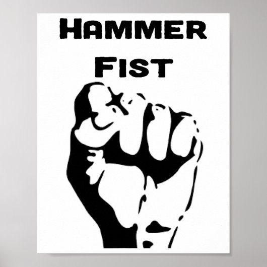Knockout Boxing Hammer Fist Poster (Voorkant)