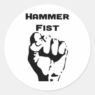 Knockout Boxing Hammer Fist Ronde Sticker