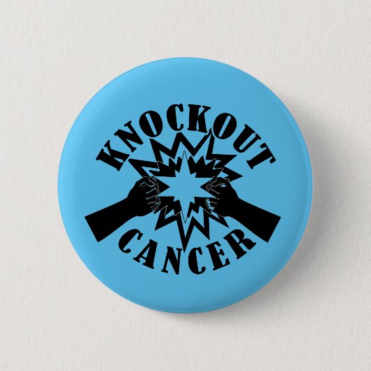 Knockout Cancer Ronde Button 5,7 Cm (Voorkant)