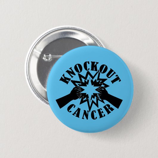 Knockout Cancer Ronde Button 5,7 Cm (Voorkant /achterkant)