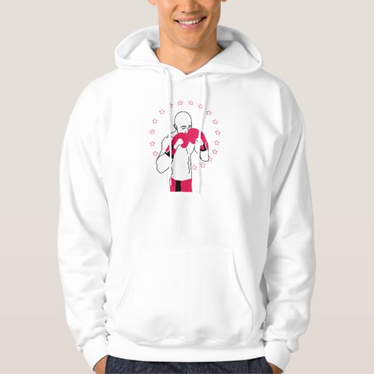Knockout Hoodie (rood) (Voorkant)