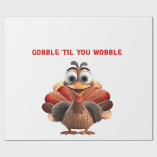 Knoei tot je Wiebelt Grappig Kalkoen Design Oversi Cadeaupapier
