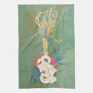 Knoflook Braid Tea Towel Theedoek
