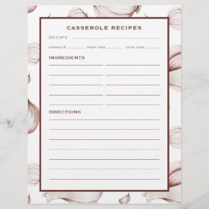 Knoflook Eenvoudig wit Casserole Recipe Page