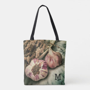 Knoflook/Foodie aangepaste monogram zakken Draagtas