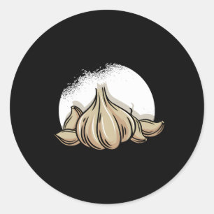 Knoflook Kruidnagel Vegan Bulb Ail Chive Boer Vege Ronde Sticker