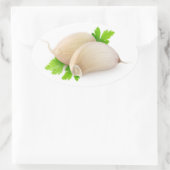 Knoflook Ovale Sticker (Tas)