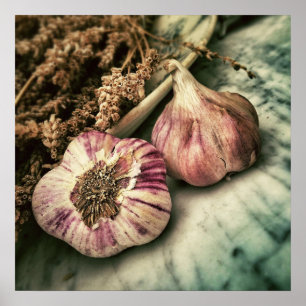 Knoflook/poster voor keukens poster