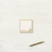 Knoflook Woodcut Icon Post-it® Notes (Op bureau)