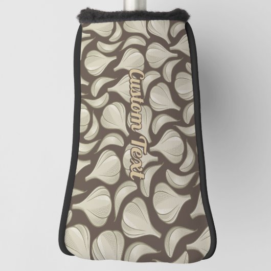 Knoflook Woodcut Pattern Golf Head Hoesje Golfheadcover (Draai 90)