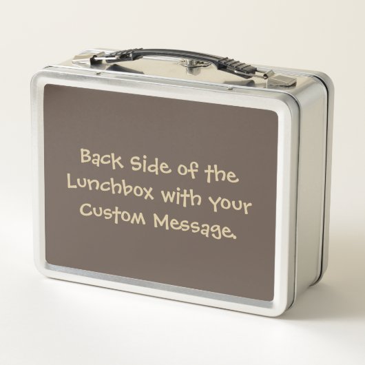 Knoflook Woodcut Pattern Metal Lunch Box (Achterkant)