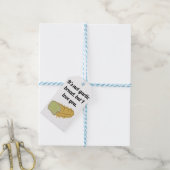 Knoflookbrood kunst cadeau label cadeaulabel (Met Touw)