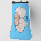 Knoflookillustratie cartoon golfheadcover (Draai 90)