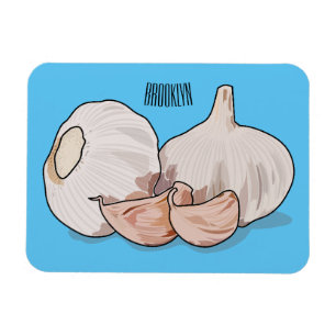 Knoflookillustratie cartoon magneet