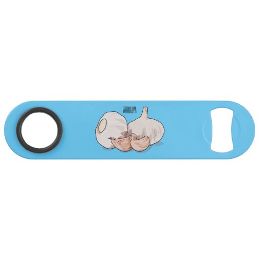 Knoflookillustratie cartoon speed flessenopener (Voorkant (Horizontaal))