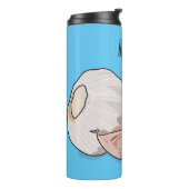 Knoflookillustratie cartoon thermosbeker (Gedraaid links)