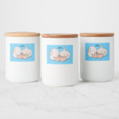 Knoflookillustratie cartoon voedselcontainer etiket (Flessen)