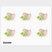 Knoflookstukken Ronde Sticker (Vel)