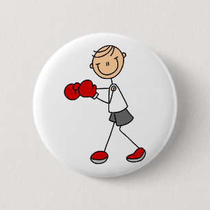 Knokken met Stokpoppetjes Knop Ronde Button 5,7 Cm