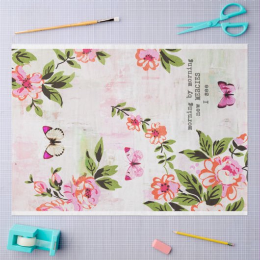 Knollen en vlinderbloemigen tissuepapier (Craft)