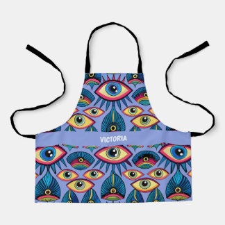 Knolling Charybdis Eyes Rainbow Aangepast patroon Schort