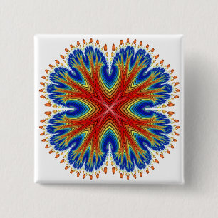 Knoop: Antarian Moon Blossom Vierkante Button 5,1 Cm