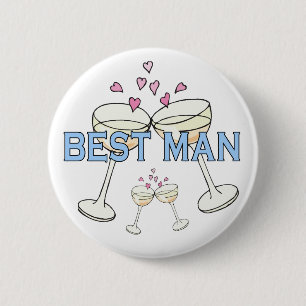 Knoop: Beste man Ronde Button 5,7 Cm