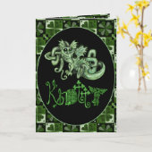 Knoop Celtische Knoop Ierse Draak Kaart (Gele Bloem)