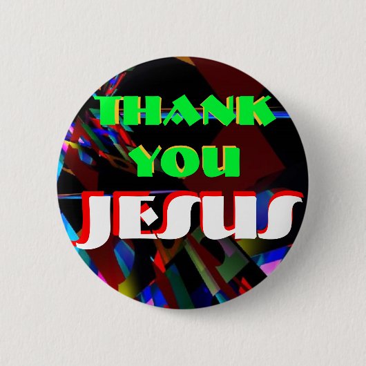 knoop-Dank u Jezus Ronde Button 5,7 Cm (Voorkant)