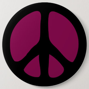 Knoop: Peace Sign-Button Ronde Button 6,0 Cm