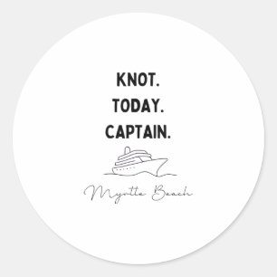 Knoop Vandaag Kapitein Cruise Outfit Myrtle Zuid C Ronde Sticker