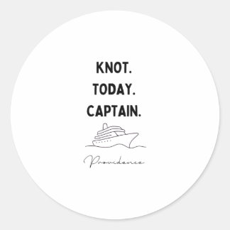 Knoop Vandaag Kapitein Cruise Outfit Providence Rh Ronde Sticker