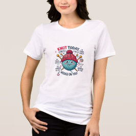 Knoop vandaag, stress! Funny Yarn Lover T-shirt