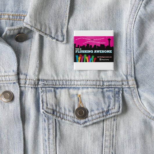 Knoop Vierkante Button 5,1 Cm (In situ)