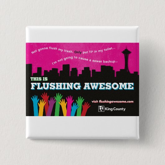 Knoop Vierkante Button 5,1 Cm (Voorkant)