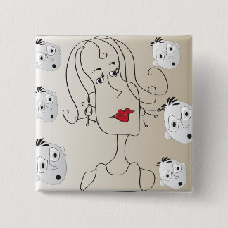 Knoop Vierkante Button 5,1 Cm