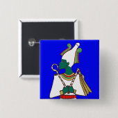 Knoop Vierkante Button 5,1 Cm (Voorkant /achterkant)