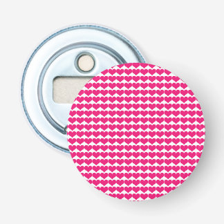 Knoopopening flesje roze crèmekleurig patroon button flesopener