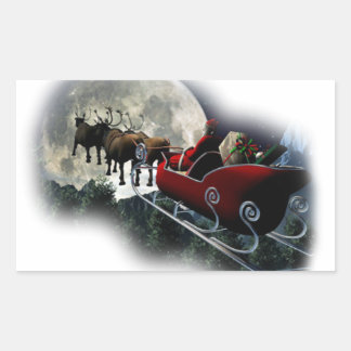 Knooppunten Kerstman Rechthoekige Sticker