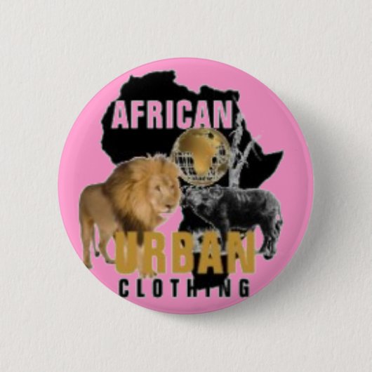 Knop Afrika Ronde Button 5,7 Cm (Voorkant)
