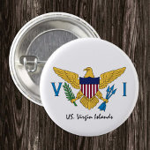 Knop Amerikaanse Maagdeneilanden, patriottische vl Ronde Button 3,2 Cm